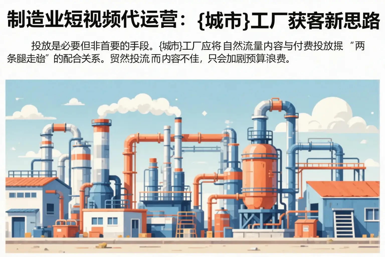制造业短视频代运营:正定工厂获客新思路